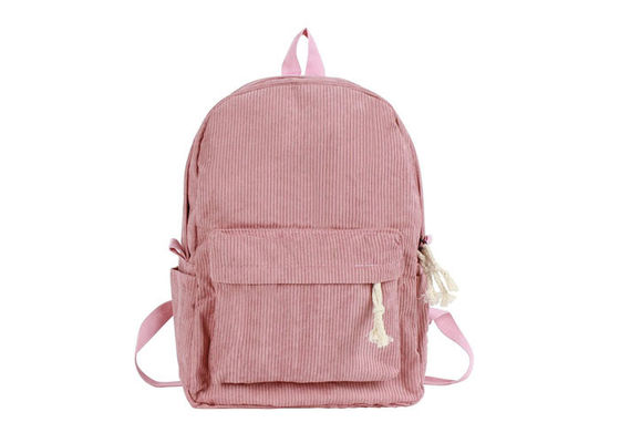 quality 100% Pamuk sırt çantası Pembe Beige Corduroy sırt çantası factory